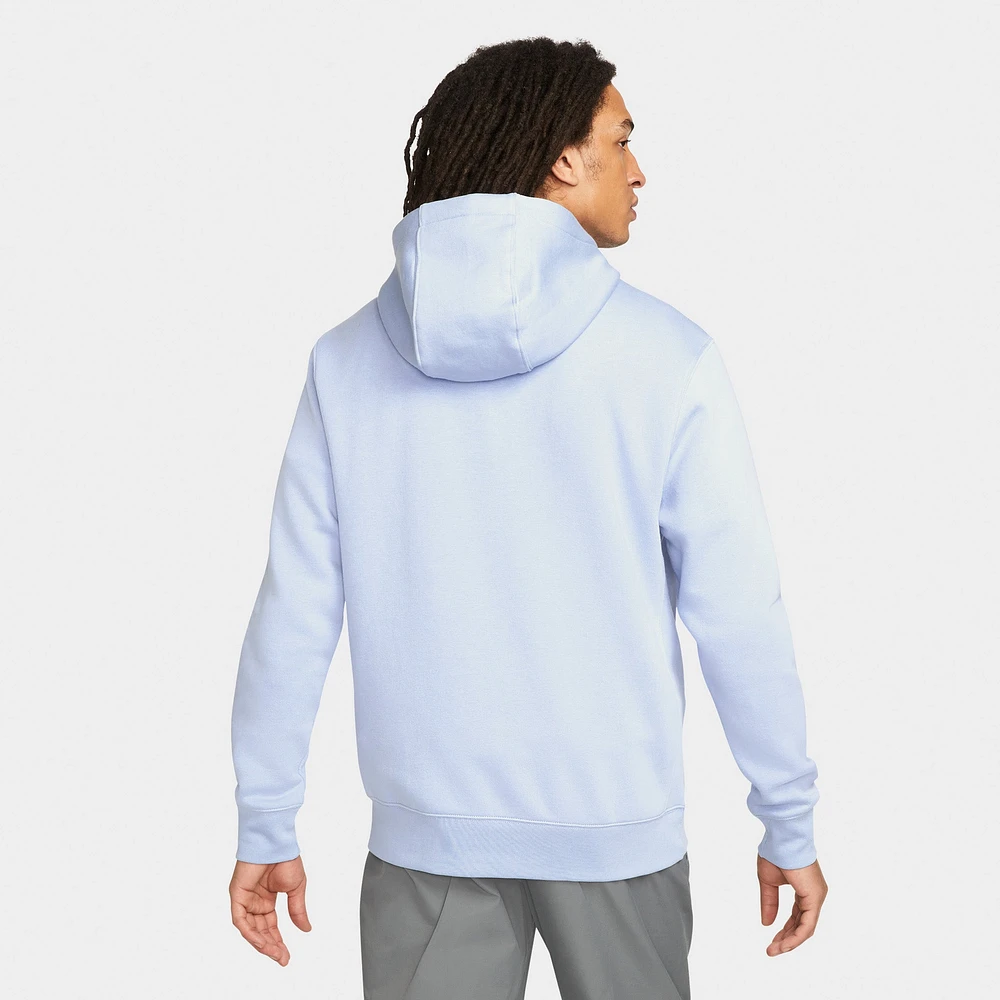 Nike Sportswear Club Fleece Graphic Pullover Hoodie Light Marine / - White
