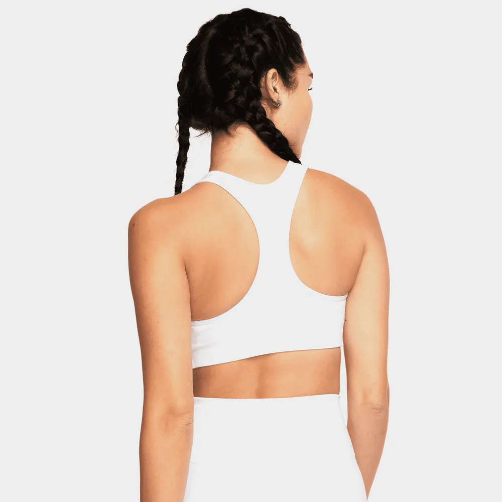 Nike Women’s Dri-FIT Swoosh Medium-Support 1-Piece Pad Sports Bra White / Black