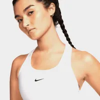 Nike Women’s Dri-FIT Swoosh Medium-Support 1-Piece Pad Sports Bra White / Black