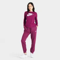 Nike Sportswear Women’s Essential Fleece Pants Sangria / Heather - White