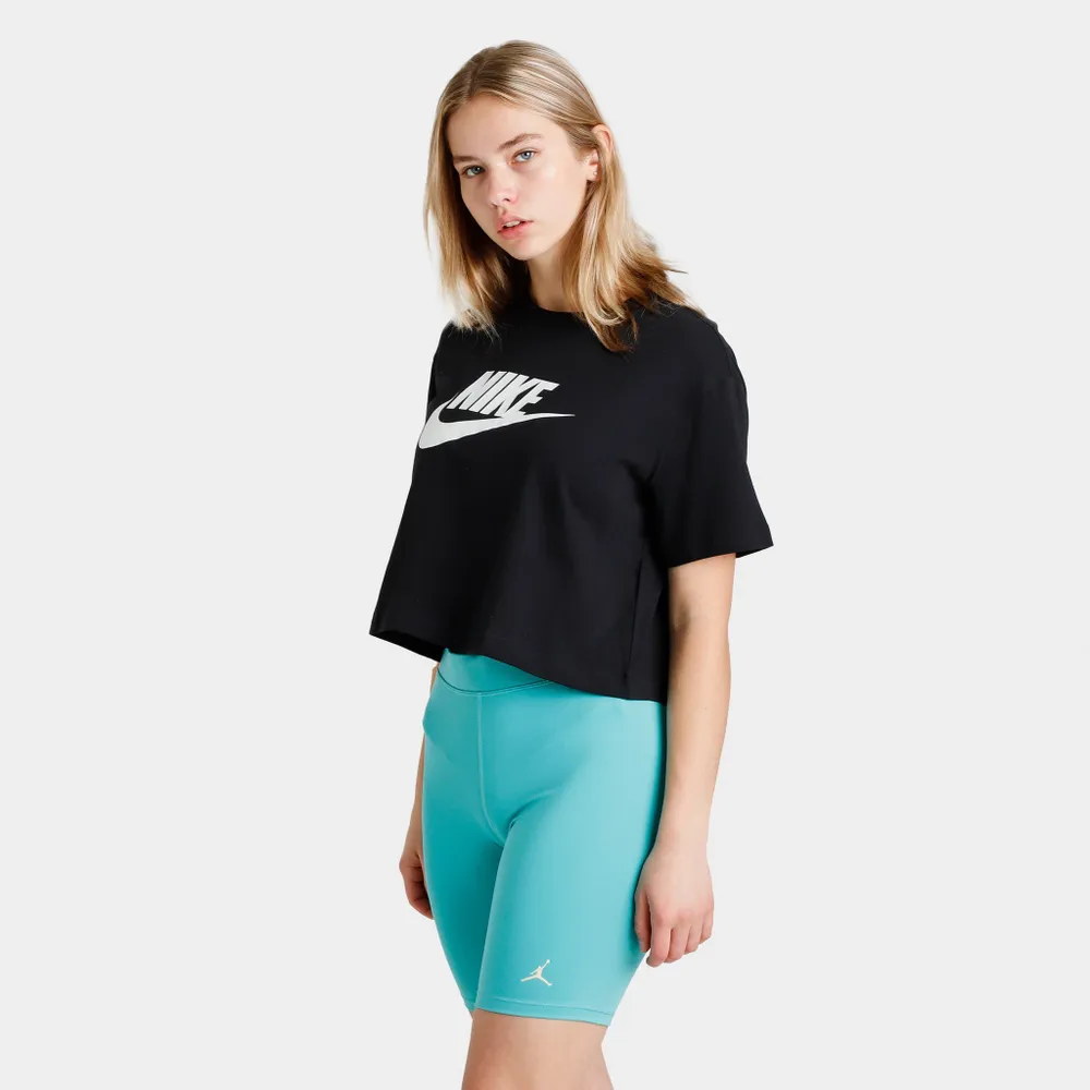 Nike Sportswear Women's Essential Cropped T-shirt Black / White