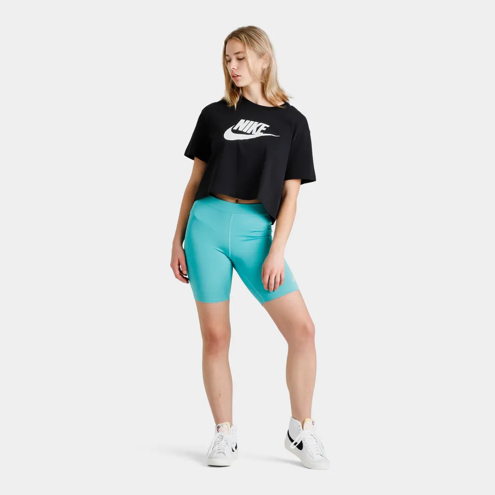 Nike Sportswear Women's Essential Cropped T-shirt Black / White