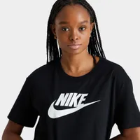 Nike Sportswear Women's Essential Cropped T-shirt Black / White