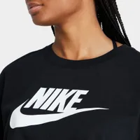 Nike Sportswear Women's Essential Cropped T-shirt Black / White