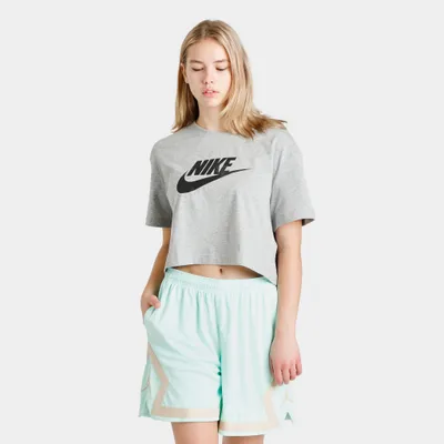 Nike Sportswear Women’s Essential Cropped T-shirt Dark Grey Heather / Black