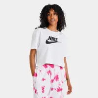 Nike Sportswear Women's Essential Cropped T-shirt White / Black