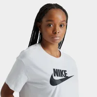 Nike Sportswear Women's Essential Cropped T-shirt White / Black