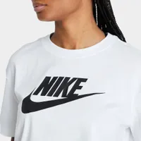 Nike Sportswear Women's Essential Cropped T-shirt White / Black