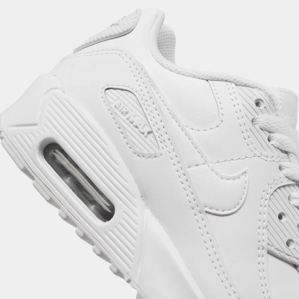 Nike Air Max 90 Leather GS White / Metallic Silver