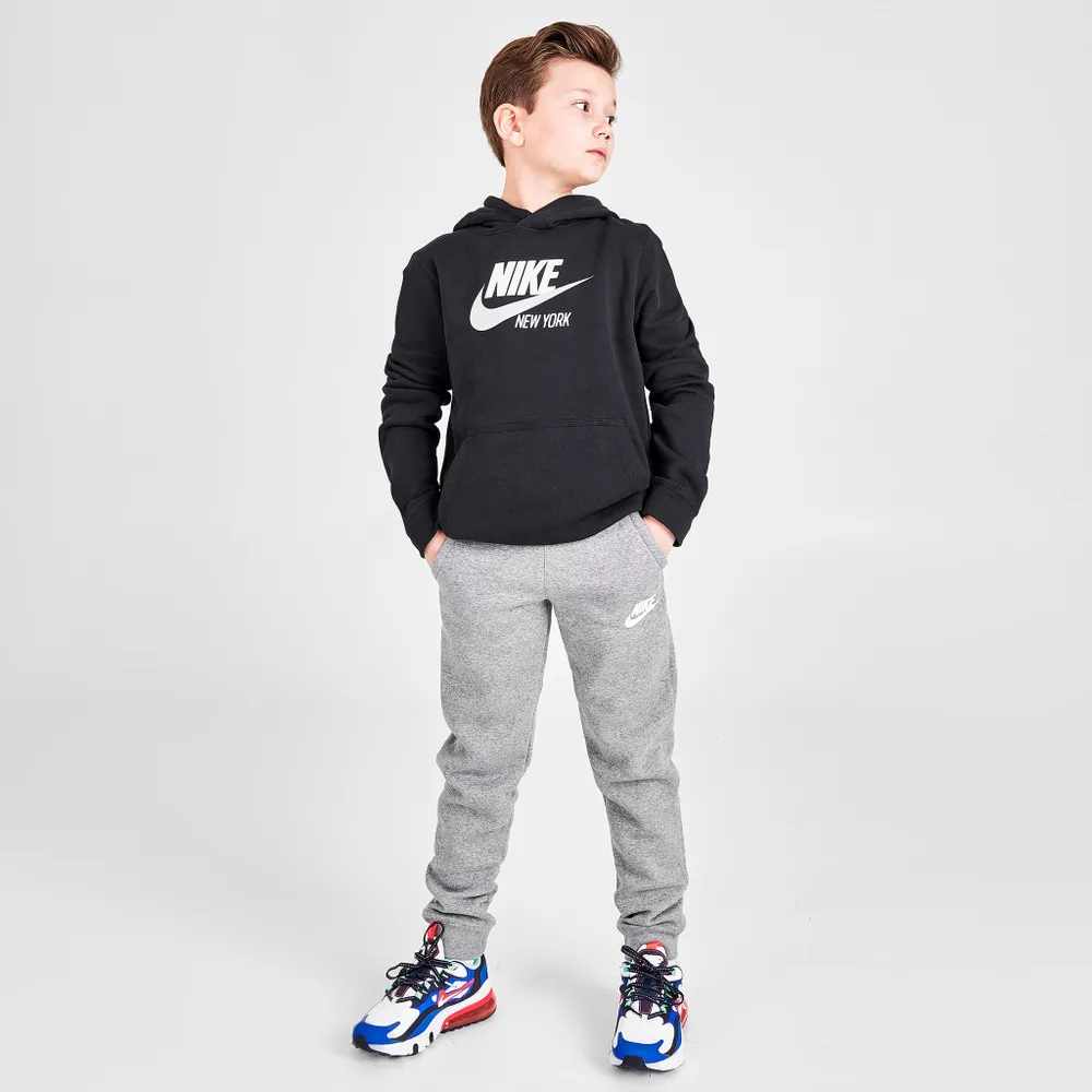 Nike Sportswear Junior Boys’ Club Fleece Pants Carbon Heather / Cool Grey - White