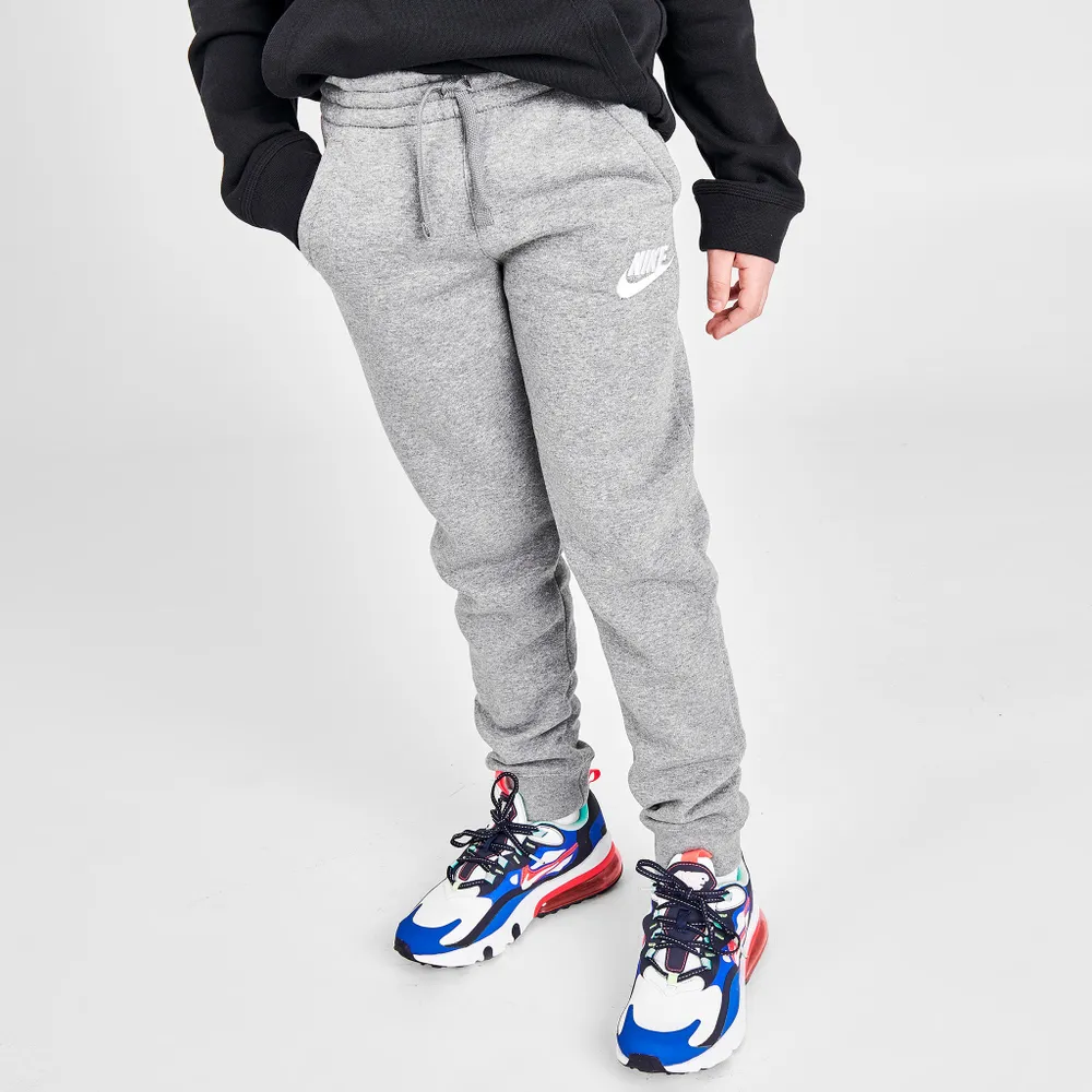 Nike Sportswear Junior Boys’ Club Fleece Pants Carbon Heather / Cool Grey - White