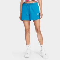 Nike Sportswear Women’s Essential French Terry Shorts Laser Blue / White