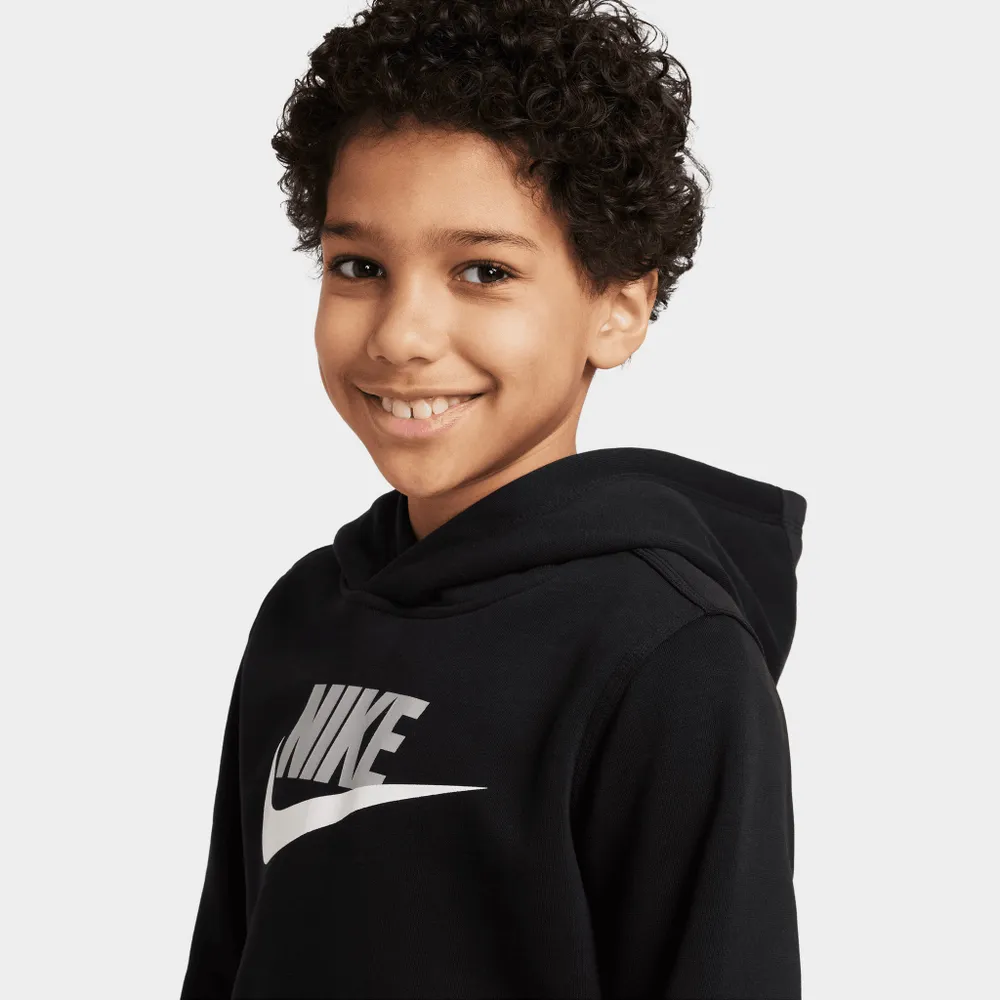 Nike Sportswear Junior Boys’ Club Fleece Pullover Hoodie Black / Lt Smoke Grey