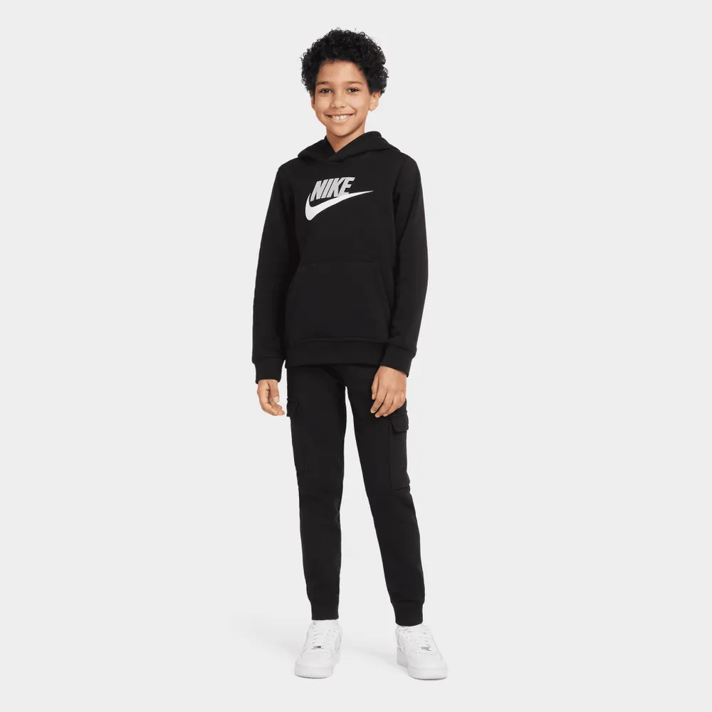 Nike Sportswear Junior Boys’ Club Fleece Pullover Hoodie Black / Lt Smoke Grey