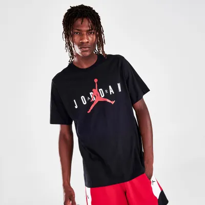 Jordan Air Wordmark T-shirt Black / White - Gym Red