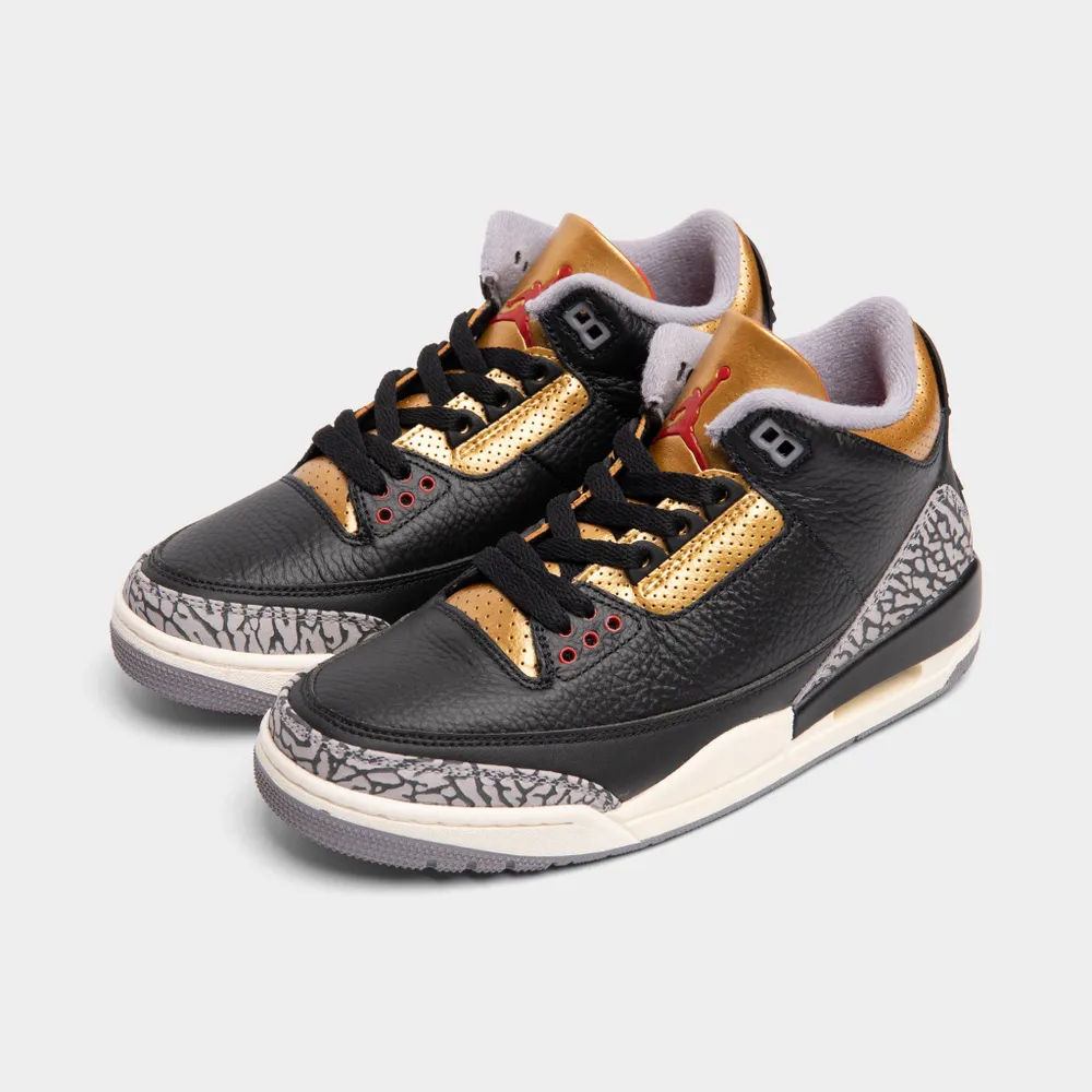 Jordan Women’s 3 Retro Black / Fire Red - Metallic Gold