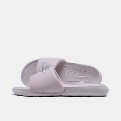 Nike Women's Victori One Slide Sandals Barely Rose / Metallic Silver