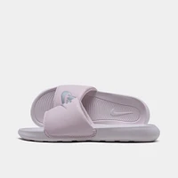 Nike Women's Victori One Slide Sandals Barely Rose / Metallic Silver