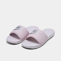 Nike Women's Victori One Slide Sandals Barely Rose / Metallic Silver
