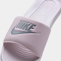 Nike Women's Victori One Slide Sandals Barely Rose / Metallic Silver