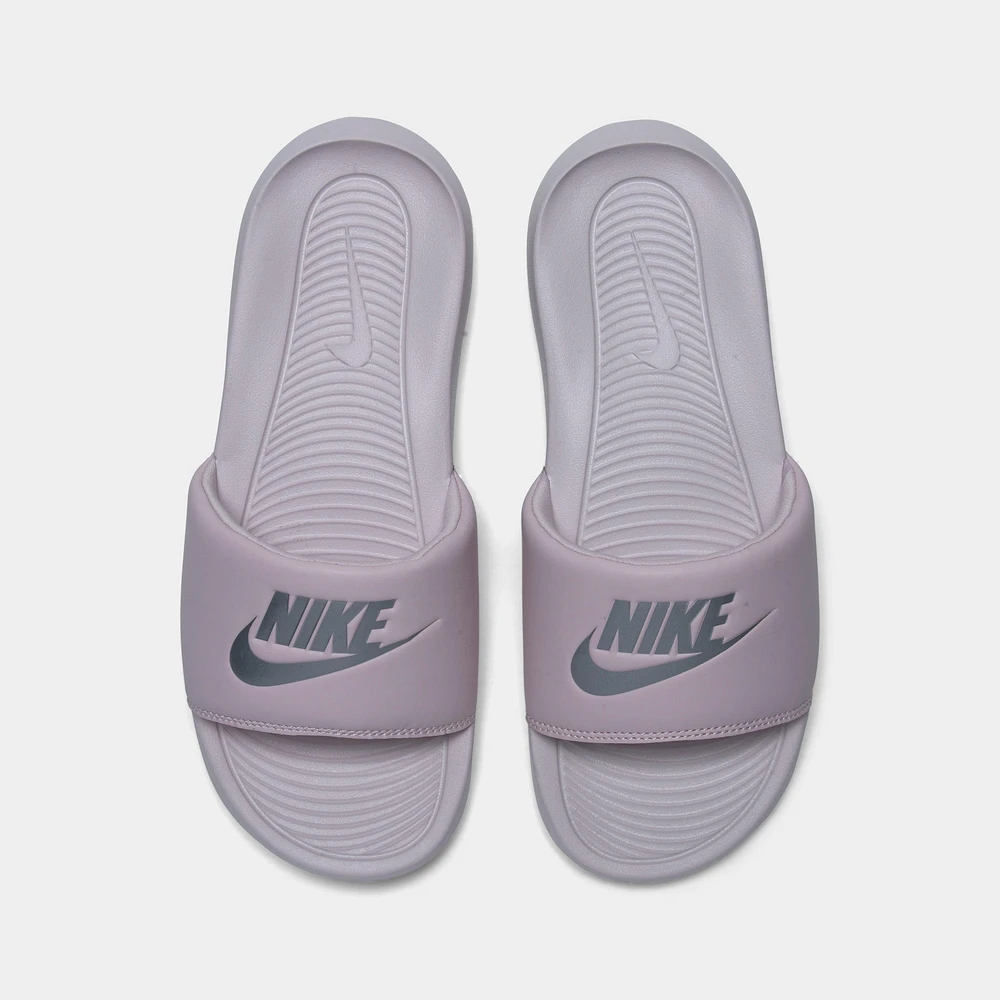 Nike Women's Victori One Slide Sandals Barely Rose / Metallic Silver