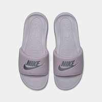Nike Women's Victori One Slide Sandals Barely Rose / Metallic Silver