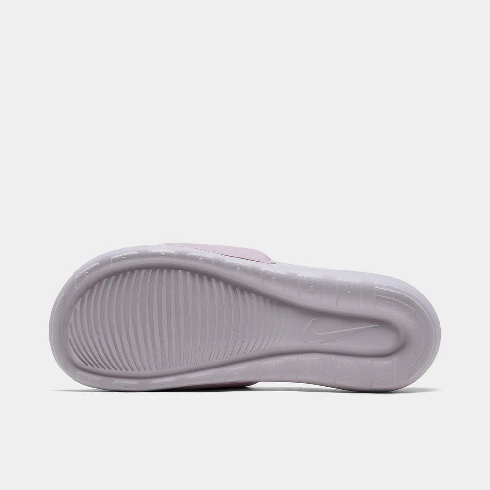 Nike Women's Victori One Slide Sandals Barely Rose / Metallic Silver