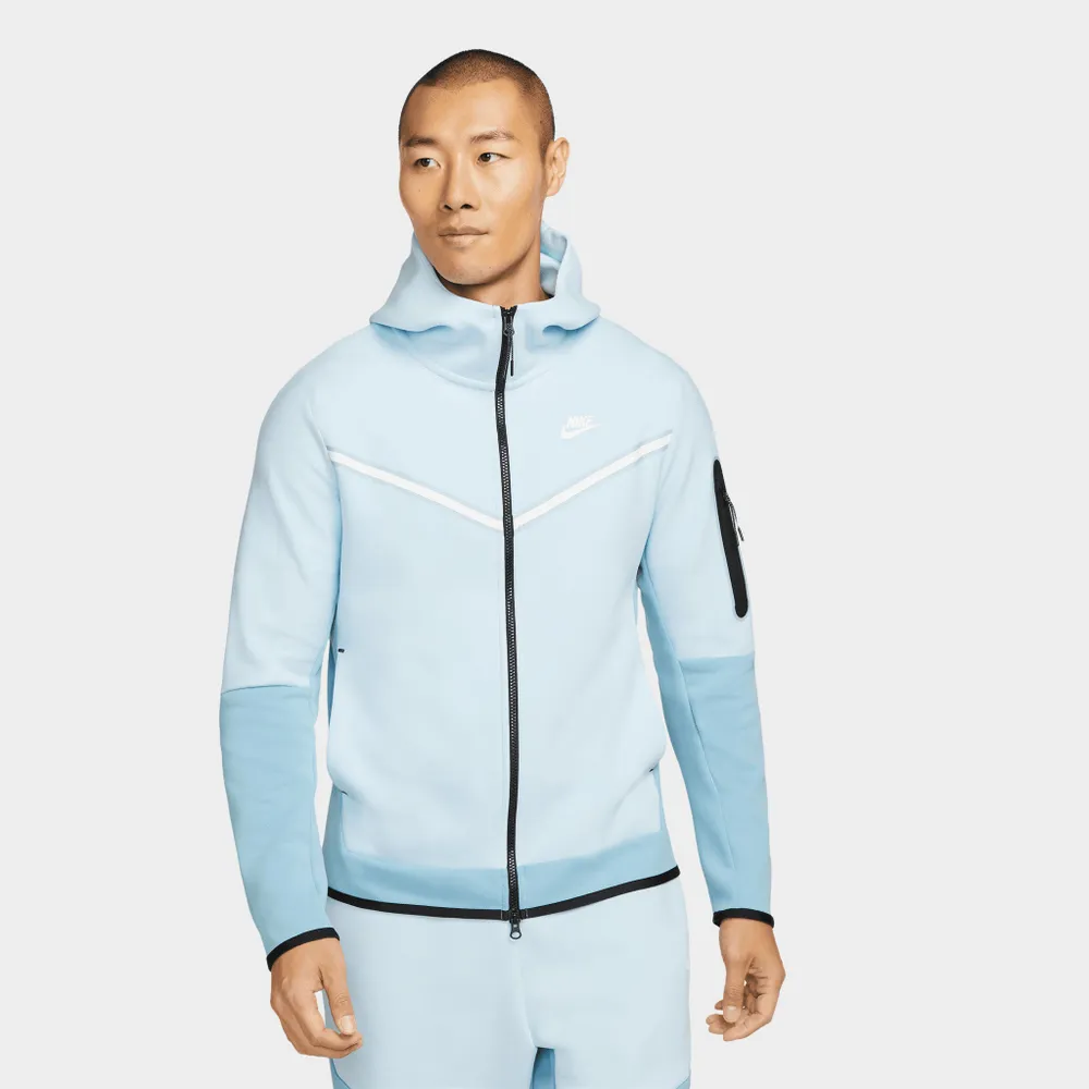Nike Sportswear Tech Fleece Full-Zip Hoodie Celestine Blue / Worn - White