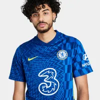 Nike Chelsea F.C. 2021/22 Stadium Home Lyon Blue / Opti Yellow