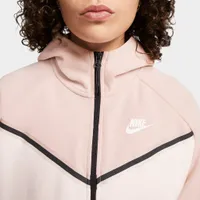 Nike Sportswear Women’s Tech Fleece Windrunner Full-Zip Hoodie Pink Oxford / Light Soft - White