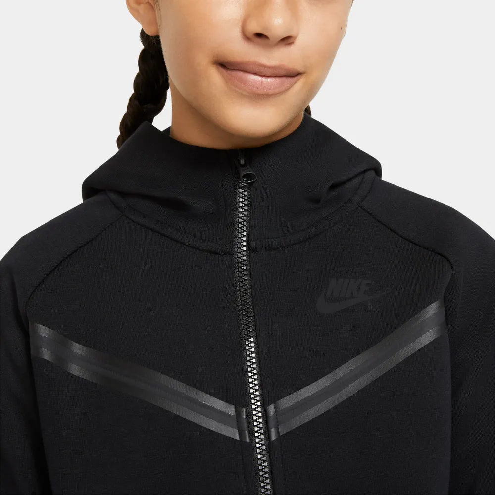 Nike Sportswear Junior Girls’ Tech Fleece Full-Zip Hoodie Black /