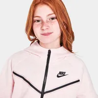 Nike Sportswear Junior Girls’ Tech Fleece Full-Zip Hoodie Pink Foam / Heather - Black