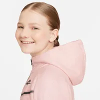 Nike Sportswear Junior Girls’ Tech Fleece Full-Zip Hoodie Pink Foam / Heather - Black