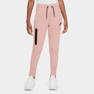 Nike Junior Girls' Sportswear Tech Fleece Pants Pink Oxford / Black