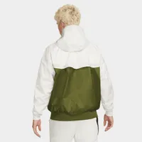 Nike Sportswear Windrunner Hooded Jacket Rough Green / Light Bone - White