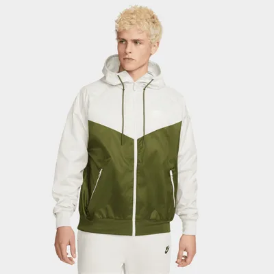 Nike Sportswear Windrunner Hooded Jacket Rough Green / Light Bone - White