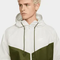 Nike Sportswear Windrunner Hooded Jacket Rough Green / Light Bone - White