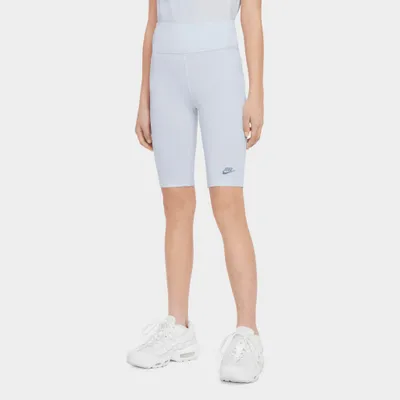 Nike Sportswear Junior Girls’ High-Rise 9” Bike Shorts Football Grey / University Blue