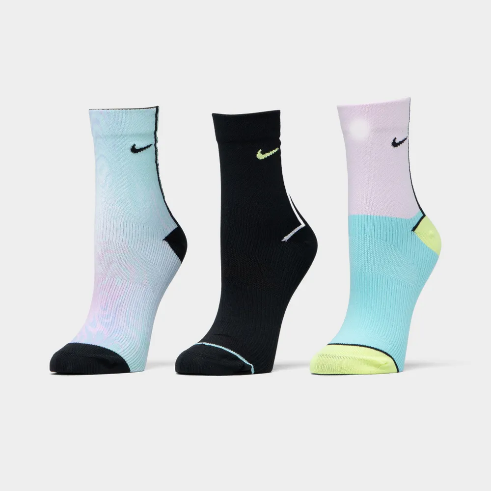 Nike Training 3 pack unisex ankle socks in white