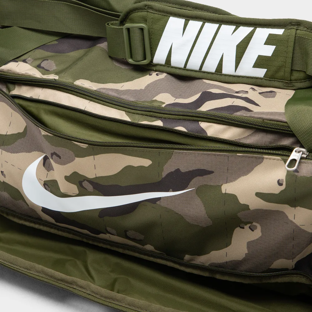 Nike Brasilia Duffel Bag Black Grey Camo