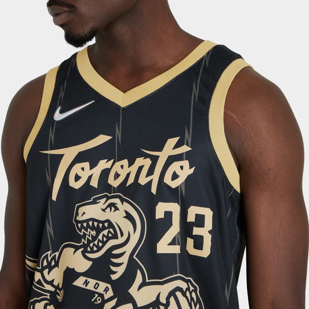 Nike Fred Vanvleet Toronto Raptors City Edition Jersey ‘21 Black / Club Gold