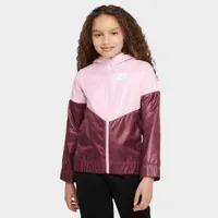 Nike Sportswear Junior Girls’ Windrunner Jacket Pink Foam / Dark Beetroot - White