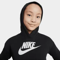 Nike Sportswear Junior Girls’ Club Fleece Pullover Hoodie Black / White