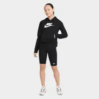 Nike Sportswear Junior Girls’ Club Fleece Pullover Hoodie Black / White