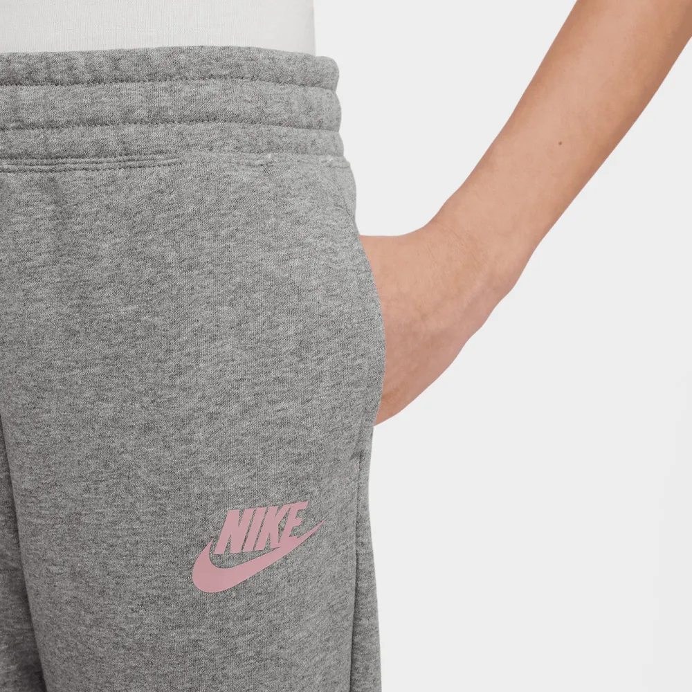 Nike Junior Girls’ Sportswear Club French Terry Pants Carbon Heather / Elemental Pink