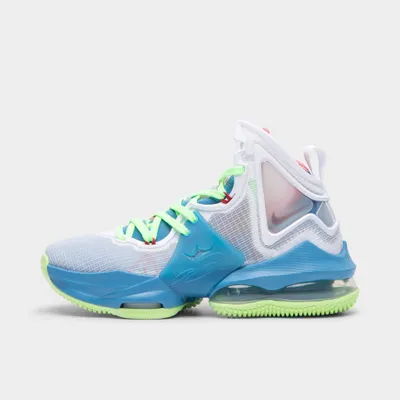 Nike LeBron 19 GS Dutch Blue / Pomegranate - Lime Glow