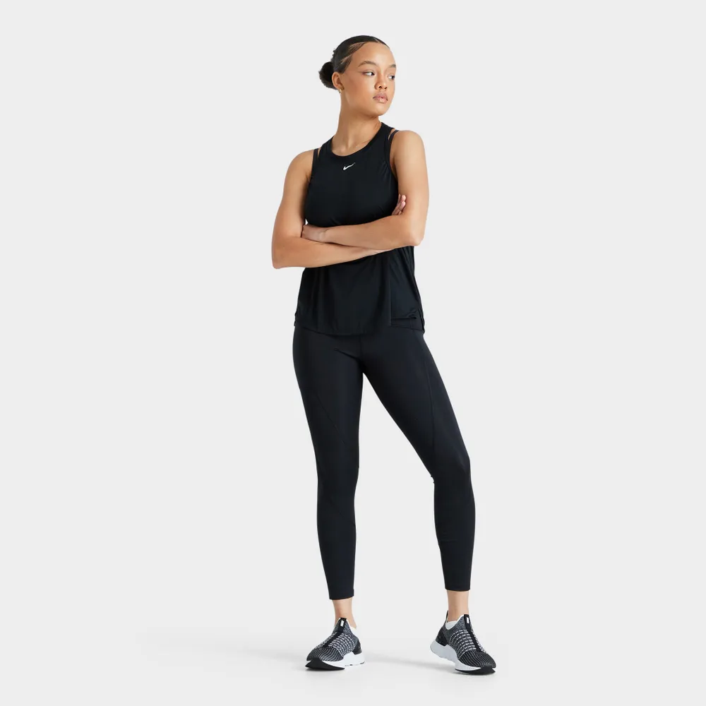 Nike Women's Dri-FIT One Standard Fit Tank Black / White