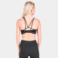 Nike Women’s Dri-FIT Indy Light-Support Padded Glitter Sports Bra Off-Noir / Black - White