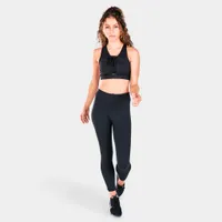 Nike Women’s Dri-FIT Swoosh Air Force 1 Medium-Support Laced Sports Bra Black /