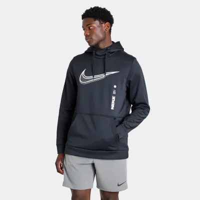 Nike Therma-FIT Training Pullover Hoodie Black / White